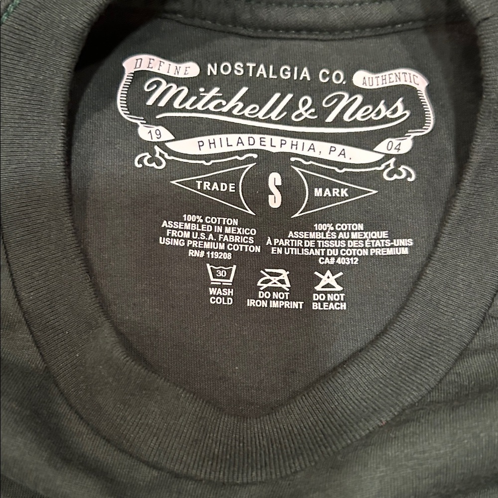 NWT Mitchell & Ness Green Bucks Tee with Purple Logo adult S - Picture 5 of 8